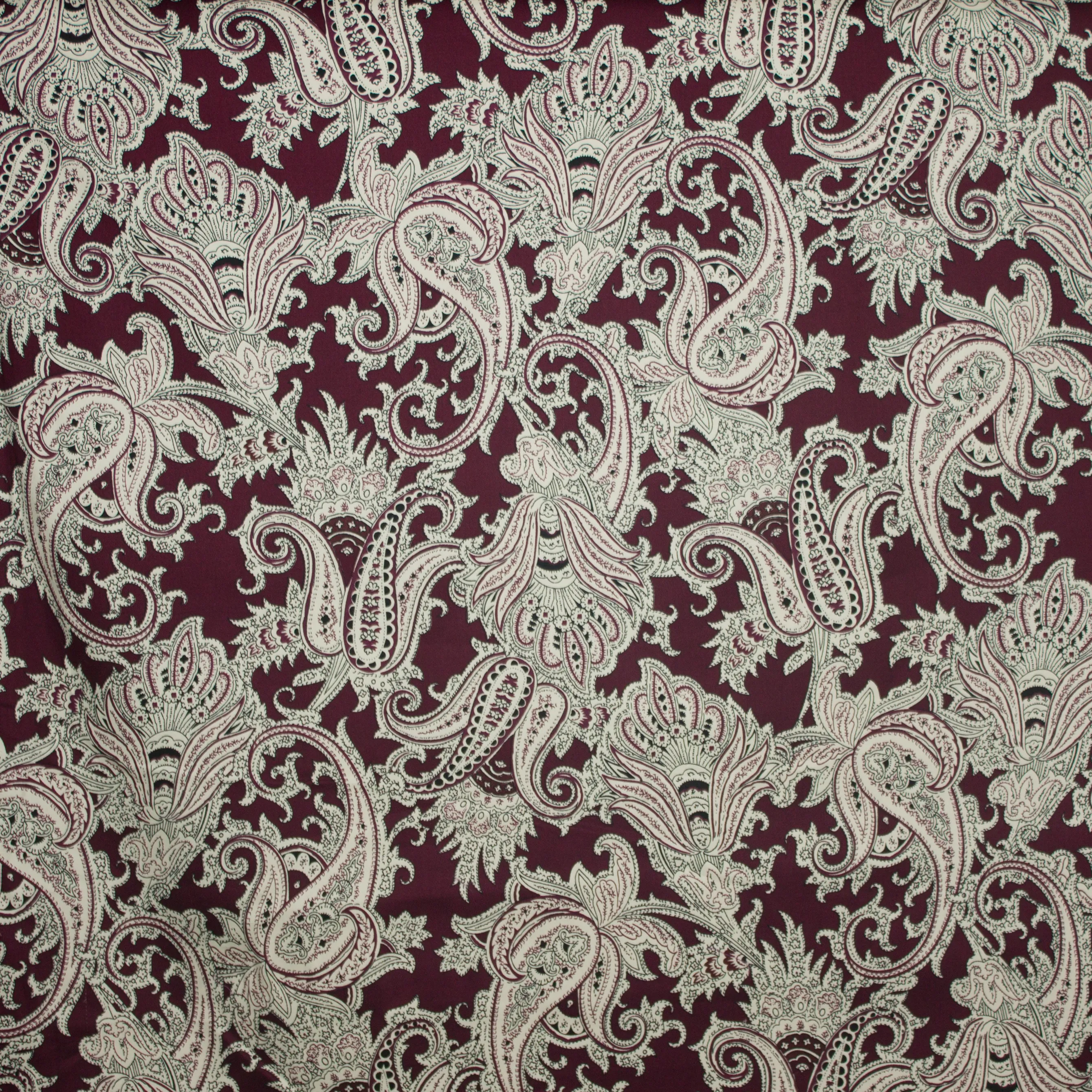 Gesatineerde katoen met paisleymotief